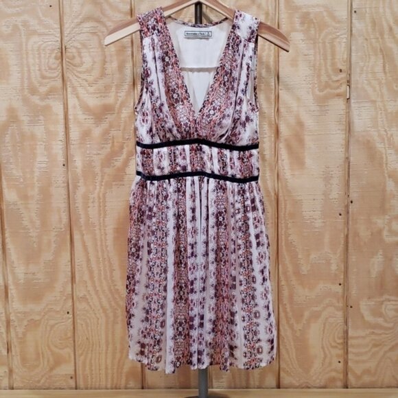 Abercrombie & Fitch Multi Floral Sleeveless V Neck Dress Size S - Picture 1 of 6